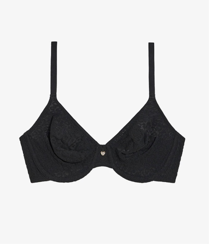 High Bar™ Plunge Underwire Bra: Black