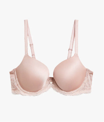 Modern Affair Plunge Underwire Bra: Rose Dust/Angel Wing