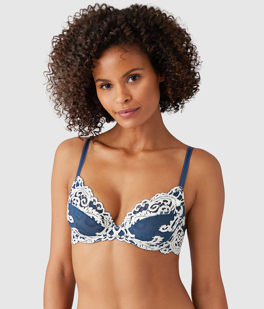 Instant Icon® Underwire Bra: Sargasso Sea/Egret