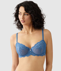 Vivid Attraction Underwire Bra: Blue Horizon