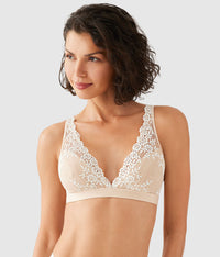 Embrace Lace® Wire Free Bralette: Sand/Ivory