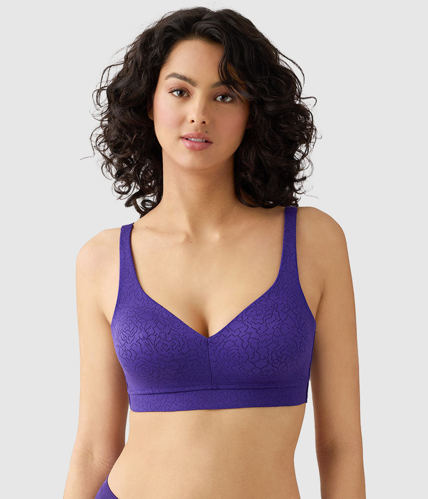 Inside Job™  Wire Free Bra: Purple Indigo