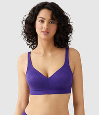 Inside Job™  Wire Free Bra: Purple Indigo
