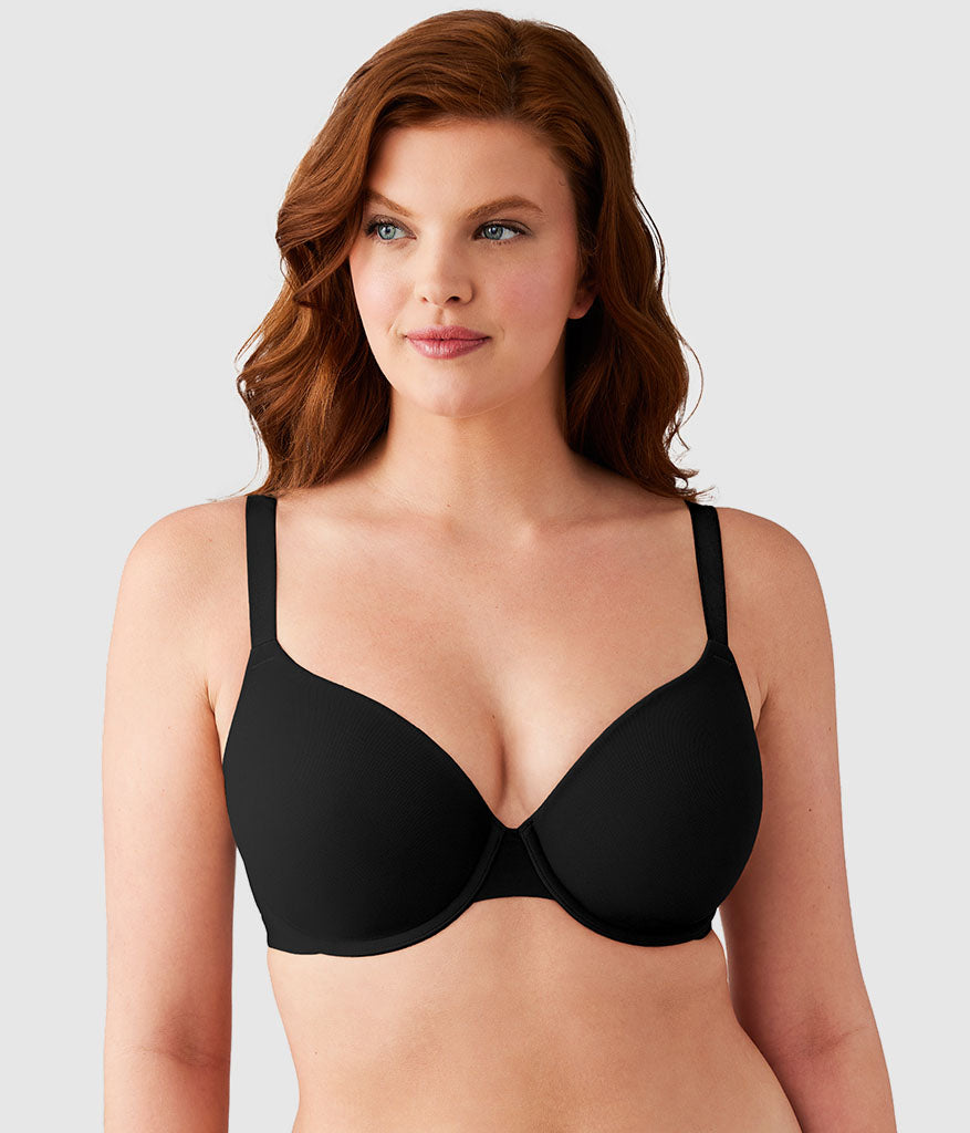 Shape Revelation® Shallow Top Underwire T-Shirt Bra: Black