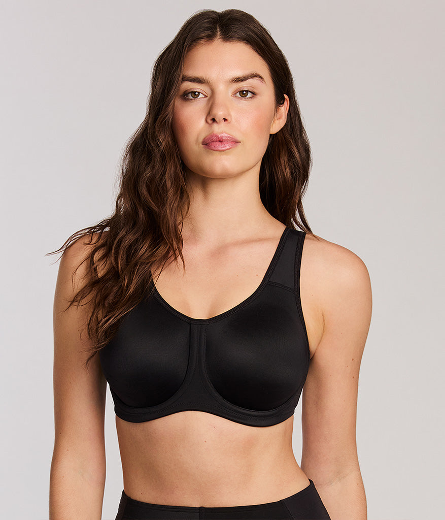Simone Sport Underwire Bra: Black