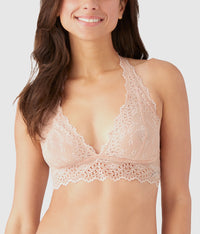 Inspired Eyelet Halter Bralette: Rose Smoke