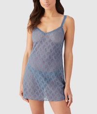 Lace Kiss Chemise: Soft Sky