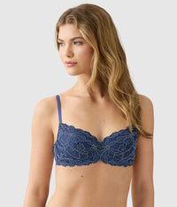 Feeling Famous Balconette Contour Bra: Crown Blue/ Blue Glow