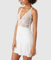 Center Stage Chemise: Egret