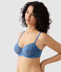 Vivid Attraction Underwire Bra: Blue Horizon