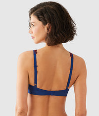 Embrace Lace® Wire Free Bralette: Blue Depths/Cordovan