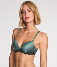 Modern Affair T-Shirt Bra: Silver Pine/Black