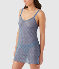 Lace Kiss Chemise: Soft Sky
