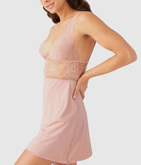 No Strings Attached Chemise: Blush Pink