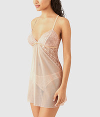 Lace Encounter Chemise: Rose Smoke