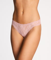 Effortlessly Lace Thong: Blush Pink