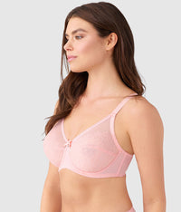 Retro Chic Full Figure Underwire Bra: Apricot Blush