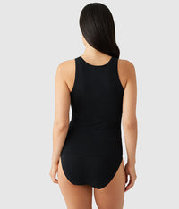 Understated Cotton Tank: Black