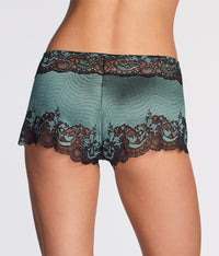 Modern Affair Boyshort: Silver Pine/Black