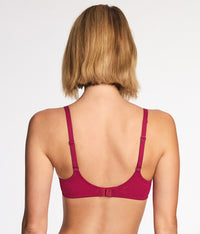 High Bar™ Plunge Underwire Bra: Red Plum