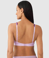 Embrace Lace® Wire Free Bralette: Lavender Sage/Dark Purple