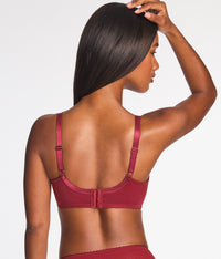Retro Chic Full Figure Underwire Bra: Cabernet