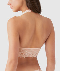 Inspired Eyelet Halter Bralette: Rose Smoke