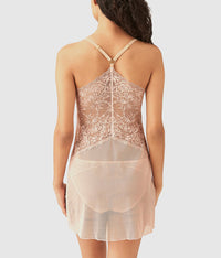 Lace Encounter Chemise: Rose Smoke