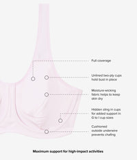Simone Sport Underwire Bra: Cradle Pink