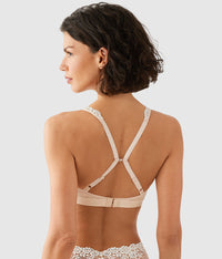 Embrace Lace® Wire Free Bralette: Sand/Ivory