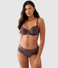 After Dark Balconette Bra: Raisin