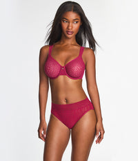 High Bar™ Underwire Bra: Red Plum