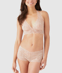 Inspired Eyelet Halter Bralette: Rose Smoke