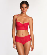 Untamed Demi Longline: Lipstick Red