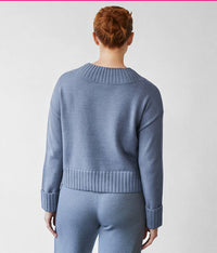Haven V Neck Sweater: Ash Navy