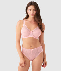 Retro Chic Full Figure Underwire Bra: Apricot Blush