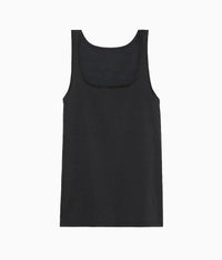 Understated Cotton Tank: Black