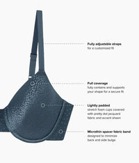 Back Appeal®  T-Shirt Bra: Dark Slate