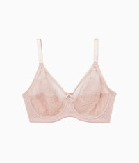 Retro Chic Full Figure Underwire Bra: Rose Dust