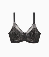 Retro Chic Full Figure Underwire Bra: Black