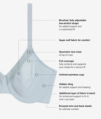 Perfect Primer Full Figure Underwire Bra: Belgian Block