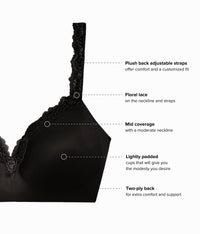 Softly Styled Wire Free T-Shirt Bra: Black