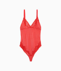 Always Composed Bodysuit: Hibiscus