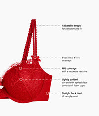 It's On Contour Bra: Savvy Red