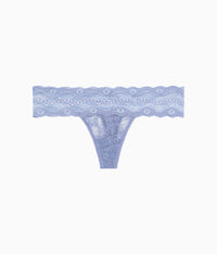 Lace Kiss Thong: Country Blue