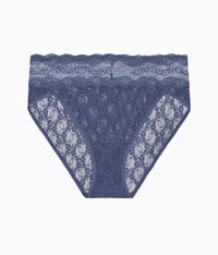 Lace Kiss Hi-Leg: Crown Blue