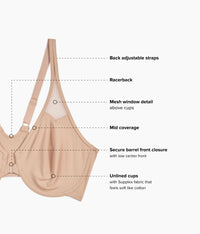Body by Wacoal Racerback Underwire Bra: Toast
