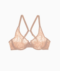 Halo Lace Underwire Bra: Sand