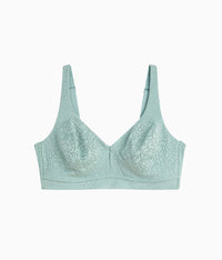 Inside Job™  Wire Free Bra: Iceberg Green
