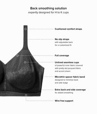 Back Appeal® H-K Cup Wire Free Bra: Black